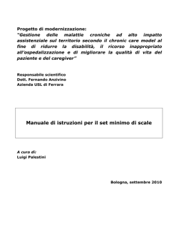 manuale Istruzione Set minimo di Scale