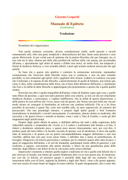 Manuale di Epitteto - Biblioteca dei Classici Italiani