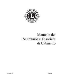 Manuale del Segretario e Tesoriere di Gabinetto