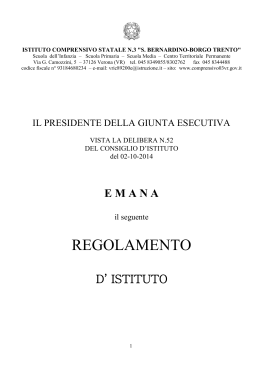 Decreto Interministeriale n - IC 03 "San Bernardino – Borgo Trento"