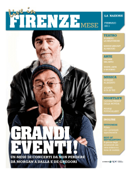 uN MESE DI CONCERTI DA NON PERDERE DA MORGAN