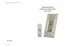 Bedienungsanleitung Funkgesteuerte Wetterstation Art-Nr