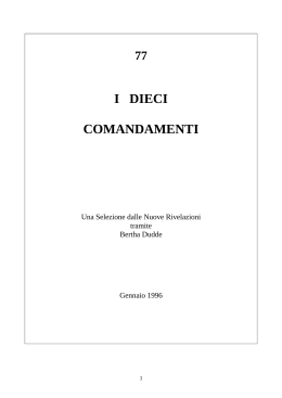 i dieci comandamenti