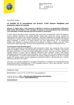 La qualit&agrave; ha la precedenza sul prezzo. L`olio motore sbagliato pu&ograve;