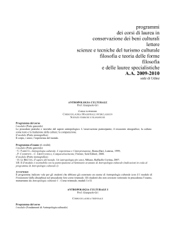 Programmi a.a. 2009-2010 sede di Udine