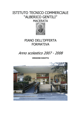 Anno scolastico 2007 - 2008