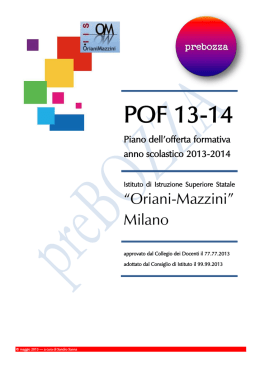 pre-bozza del P.O.F. 2013-2014