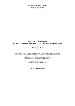IPOTESI DI ACCORDO 17.9.02 ore 21.30 IPOTESI D
