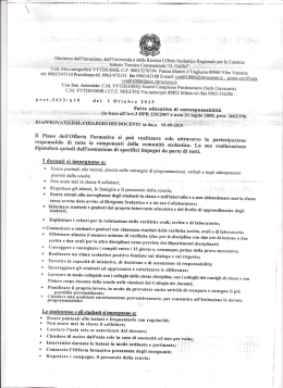 Patto Educativo di corresponsabilit&agrave;