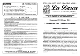 N. 21 &ndash; Settimana dal 19 al 25 Febbraio 2012