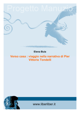 Verso casa : viaggio nella narrativa di Pier Vittorio