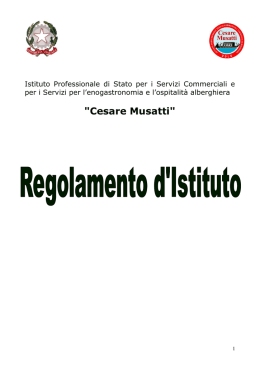 Regolamento d`Istituto - istituto professionale cesare musatti dolo