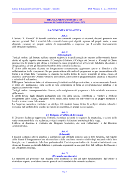 Regolamento di Istituto - ITCG L. Einaudi Senorbì