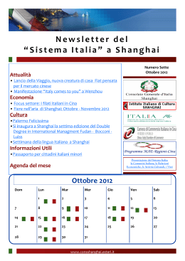 Newsletter ottobre 2012 - Consolato Generale