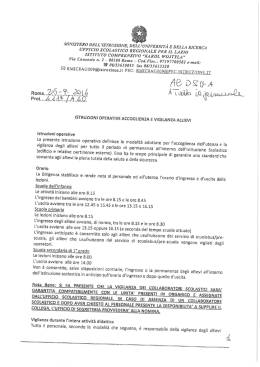 Istruzioni operative vigilanza