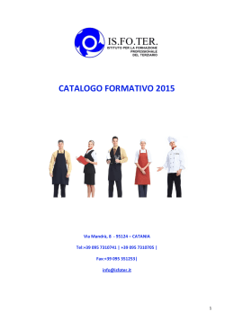 Catalogo Formativo Isfoter (2015)