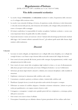 Regolamento d`Istituto - Liceo Statale Vito Fornari