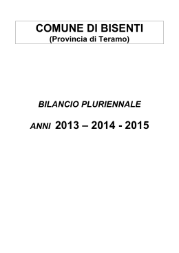 COMUNE DI BISENTI ANNI 2013 – 2014