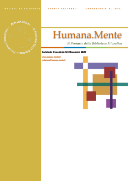 COPERTINA terzo numero - Humana.Mente Journal of