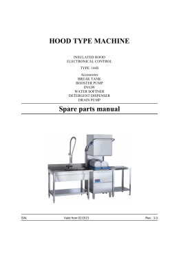 HOOD TYPE MACHINE Spare parts manual
