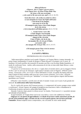 La Santa Messa &ndash; Testimonianza di Catalina Rivas