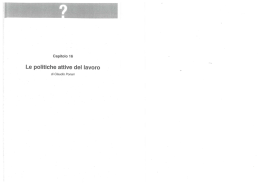 Le politiche attive del lavoro