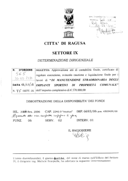 settore ix - Comune di Ragusa