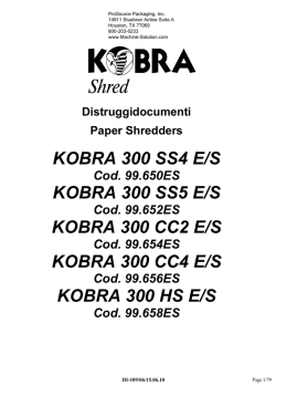 spare part list - Machine