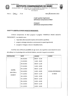 istruzioni per accedere allo sportello spazio ascolto