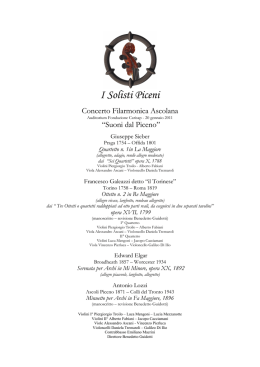 Il programma musicale