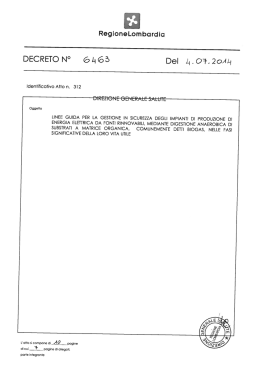 Linee guida per la gestione in sicurezza degli impianti