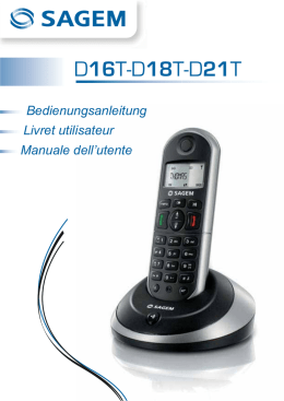 Livret Utilisateur DECT D16T_D18T_D21T DE