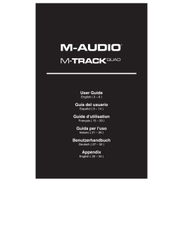M-Track Quad: User Guide, v1.0