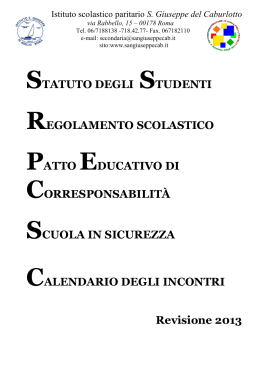 Regolamento studenti - Istituto San Giuseppe del Caburlotto