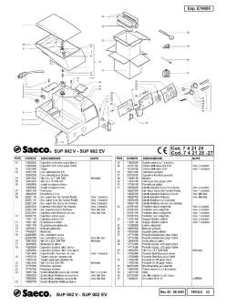SUP002EV Saeco 698334 et ex