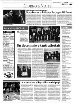 La Sicilia - 13 giugno 2013 - Rotary Club Siracusa Monti Climiti