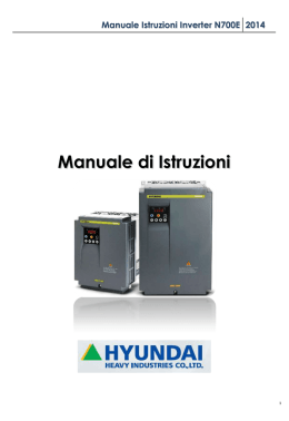 Manuale Istruzioni Inverter N700E - Inverter per motori asincroni
