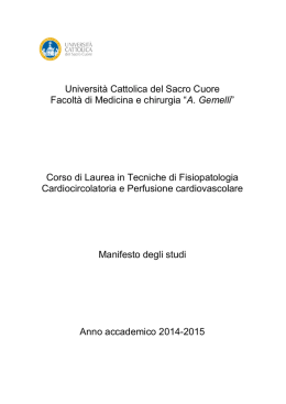Tecniche di Fisiopatologia cardiocircolatoria e perfusione