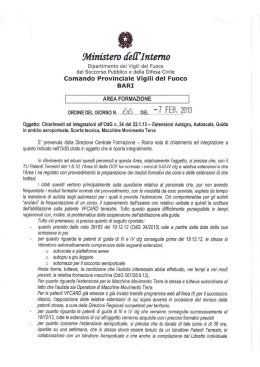 Ministero diztZ` I ntemo - area formazione vigilfuoco bari