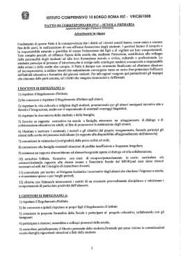 Patto di Corresponsabilit&agrave; Primaria