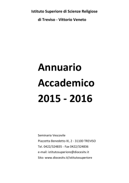 Annuario Accademico 2015 - 2016
