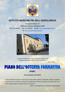 IL POF.pub - Istituto Mestre Pie dell`Addolorata Santa Filomena San