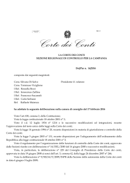 CC Sez. controllo Campania del. n. 14-16