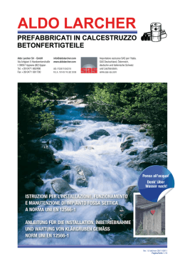 istruzioni per l`installazione, funzionamento e