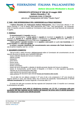 Settore Giovanile Minibasket e Scuola